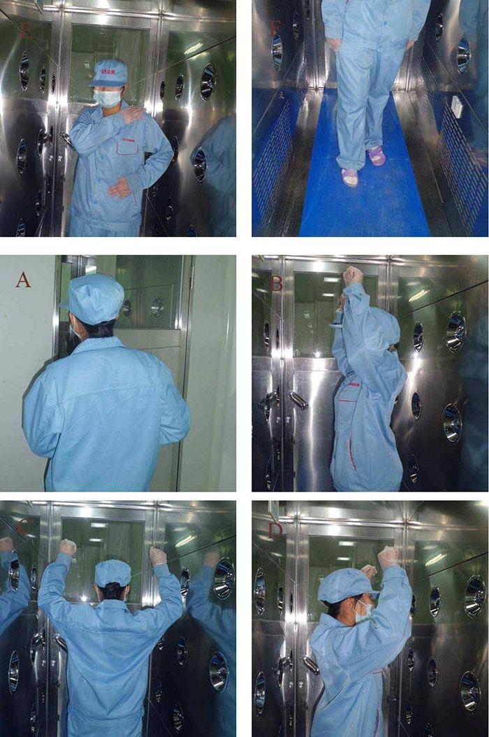 使用前應檢查風淋室的外觀是否完好,電氣系統是否正常,氣簾是否運行順暢。 使用前應檢查風淋室的外觀是否完好,電氣系統是否正常,氣簾是否運行順暢。